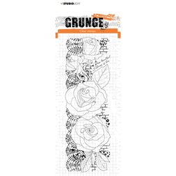 Gelové razítko Studio Light "Grunge", 21x7,4 cm - Růže