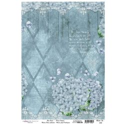 Rýžový papír Cadence - Rozkvetlé kosočtverce - VYBERTE VELIKOST
