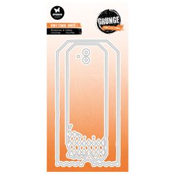 Vyřezávací šablony Studio Light "Grunge", 6 ks - Harlekýnské visačky