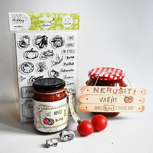 Razítka Aladine Stampo Hobby, 31 ks - Zavařujeme