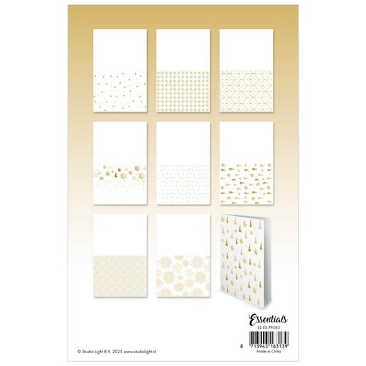 Základy na vánoční přání Studio Light, A6, 24 l. - Zlaté vzory