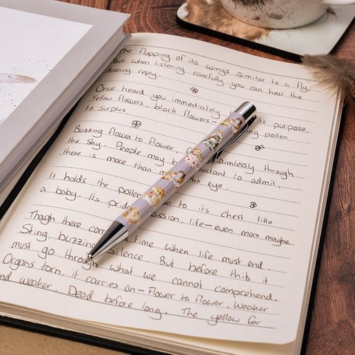 Kuličkové pero Wrendale Designs "Whiskers and Paws" - Morče, králík, křeček