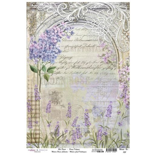 Rýžový papír Cadence - Květinová brána - VYBERTE VELIKOST