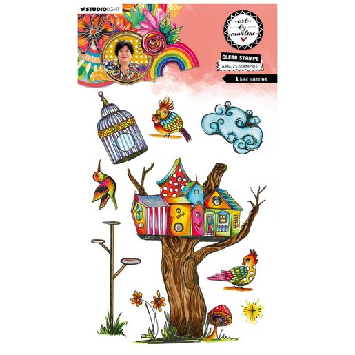 Gelová razítka Studio Light "25“, 8 ks - Ptačí sídlo