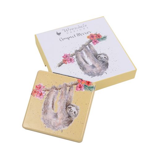 Kapesní zrcátko Wrendale Designs "Hanging Around" - Lenochod