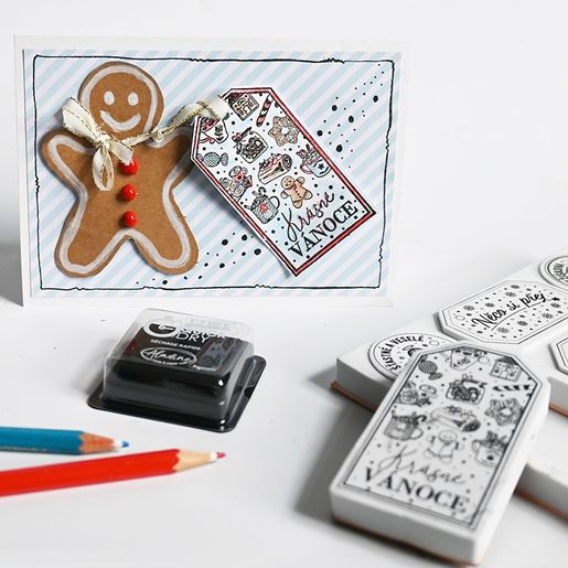 Razítka Aladine Stamp with Love, 9 ks - Visačky