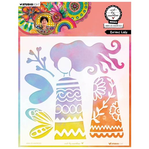 Šablona Studio Light "25", 20,3x20,3 cm - Kuriózní paní