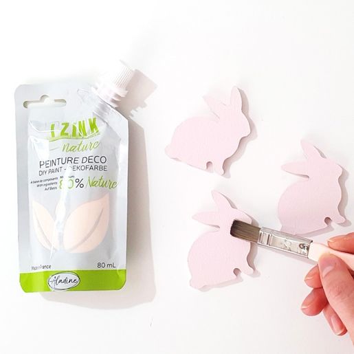 Dřevěný výřez k dekoraci Gomille, 5x6 cm - Králíček