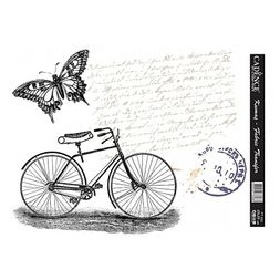 Transferový obrázek na textil Cadence, 25x35 cm - Kolo s motýlem