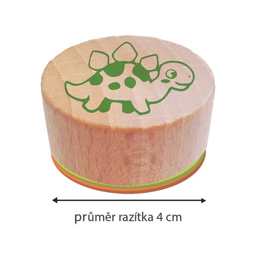 Dřevěná dětská razítka Aladine Stampo BAMBINO, 8 ks - Dinosauři