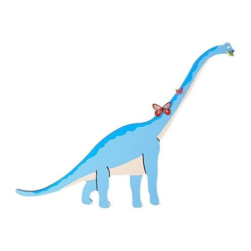 Dřevěný výřez k dekoraci Gomille, 20x14 cm - Brachiosaurus