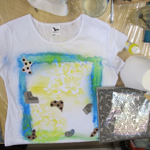 Transferový obrázek na textil Cadence, A3 - Stříbrný kašmírový vzor