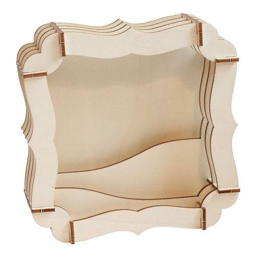 Dřevěný výřez k dekoraci Studio Light, 14,8x14,8 cm - Ozdobný čtverec