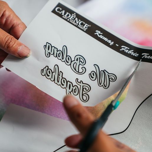 Transferový obrázek na textil Cadence, 25x35 cm - Květinová kočka