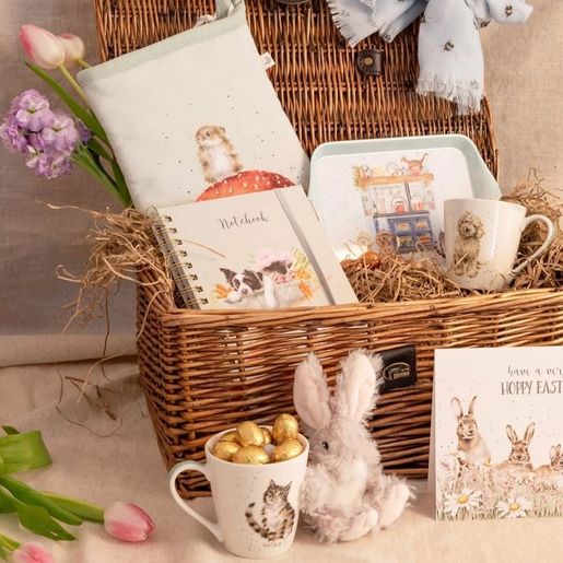 Kroužkový blok Wrendale Designs "Sleeping on the Job", A5, 90 l., linkovaný - Pes a králík