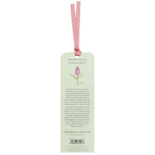 Záložka do knihy Wrendale Designs "Marsh Orchid" - Prstnatec a včelka