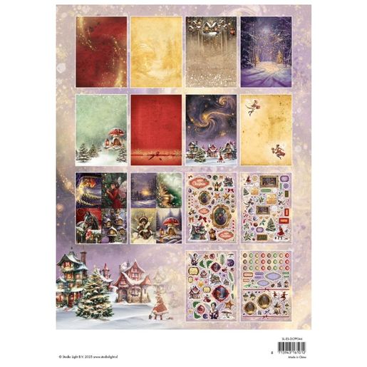 Kreativní blok s výseky Studio Light "Fairy Christmas", A4, 28 l. - Vánoce s vílami