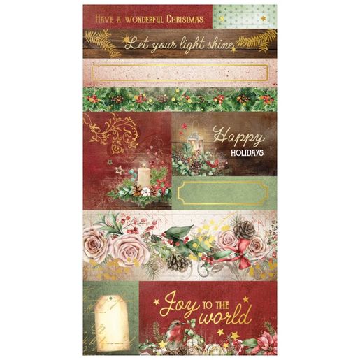 Samolepky Studio Light "Magical Christmas", DL, 4 l. - Vánoční přání