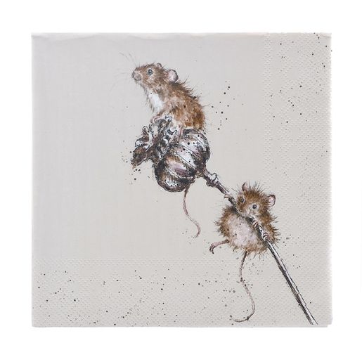 Papírové ubrousky Wrendale Designs "Country Mice 33x33 cm - Myšky