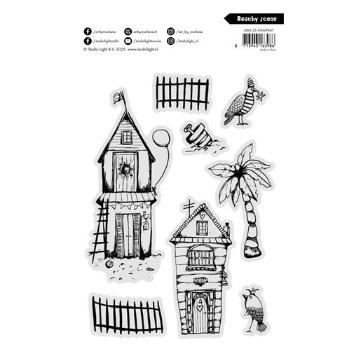Gelová razítka Studio Light "25“, 8 ks - Na pláži