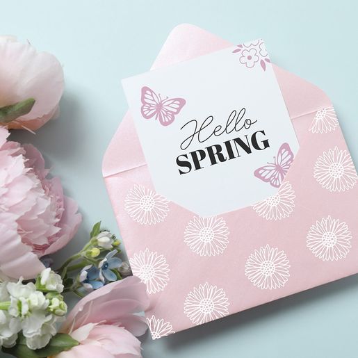 Dřevěná razítka Aladine, 6 ks - Jaro