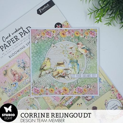 Kreativní blok na výrobu přání Studio Light "Blooming Spring", A4, 14 l. - Rozkvetlé jaro