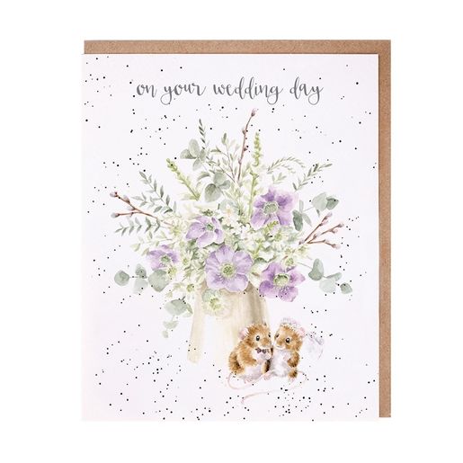 Svatební přání Wrendale Designs "Squeakhearts" - Myšky