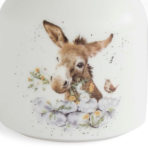 Porcelánové vázy Wrendale Designs, 3 ks - Střízlík, kachny, oslík