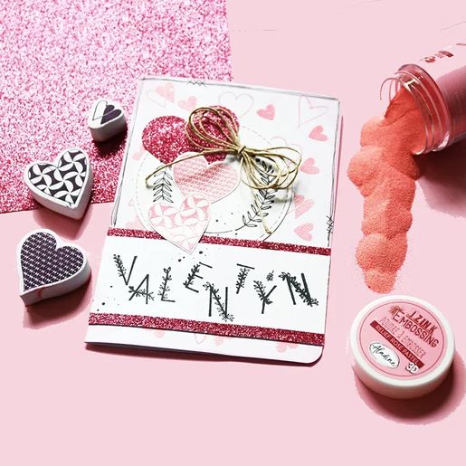 Razítka Aladine Creative Stamp, 39 ks - Květinová abeceda & věnečky