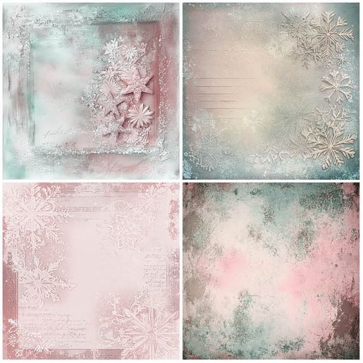 Blok podkladových papírů Studio Light "Christmas Blush", 20,3x20,3 cm, 36 l.