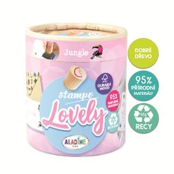 Dřevěná razítka Aladine Stampo Lovely, 15 ks - Prázdniny
