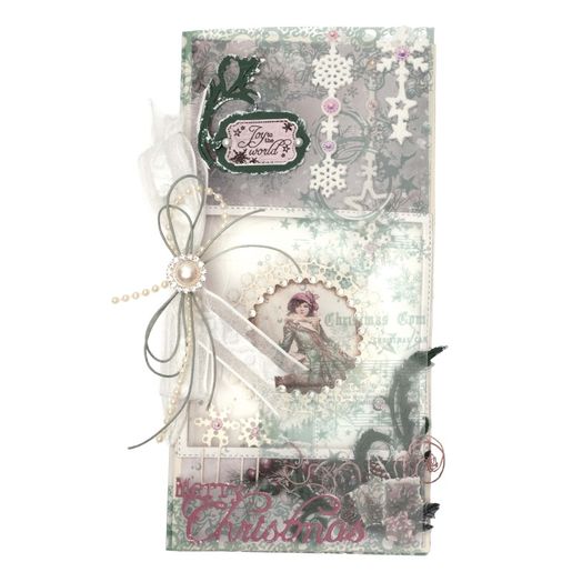 Acetátová fólie Studio Light "Christmas Blush“, 6 ks - Bílé a mátové Vánoce