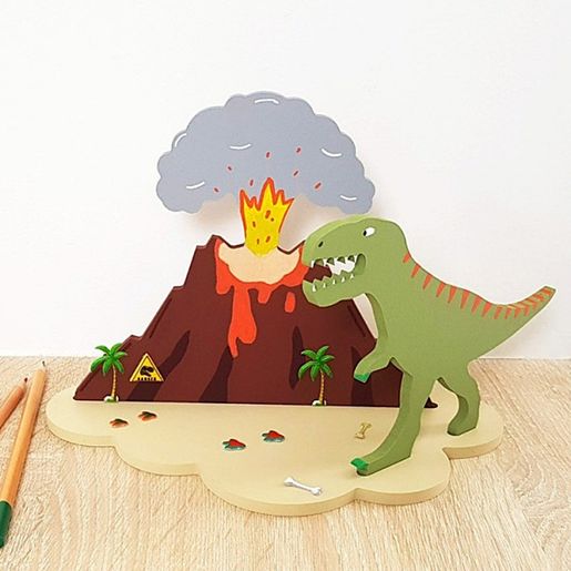 Kreativní dřevěná sada k dotvoření Gomille - Tyranosaurus