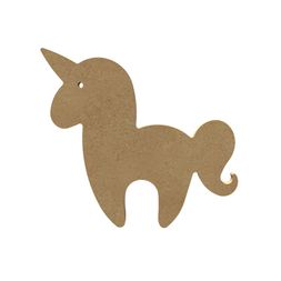 Dřevěný výřez k dekoraci Gomille, 15x14 cm - Jednorožec