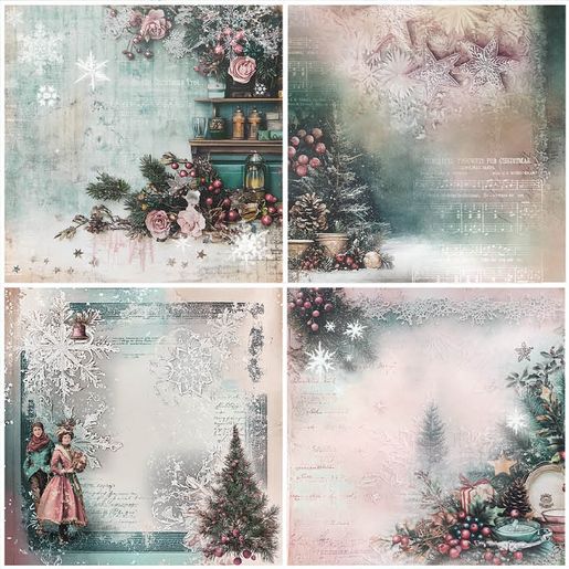 Blok podkladových papírů Studio Light "Christmas Blush", 20,3x20,3 cm, 36 l.