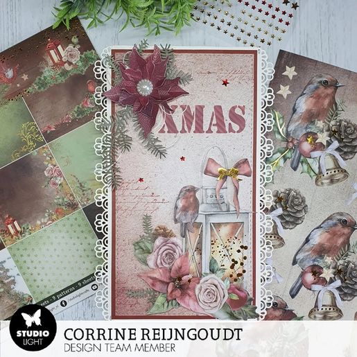 Gelové razítko Studio Light "Magical Christmas", 8,7x12,9 cm - Psací písmo