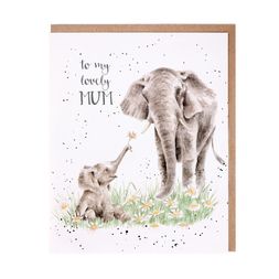 Přání pro maminku Wrendale Designs "Bloom and Grow" - Sloni