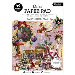 Blok s papírovými výseky Studio Light "Fairy Christmas", A5, 20 l. - Vánoce s vílami