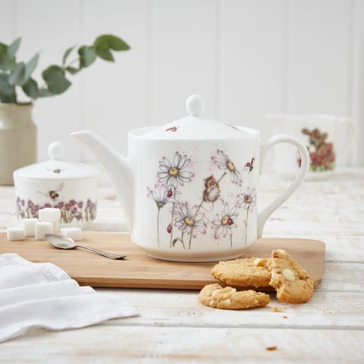 Porcelánová konvice na čaj Wrendale Designs "Oops a Daisy", 1,1 l - Myška 