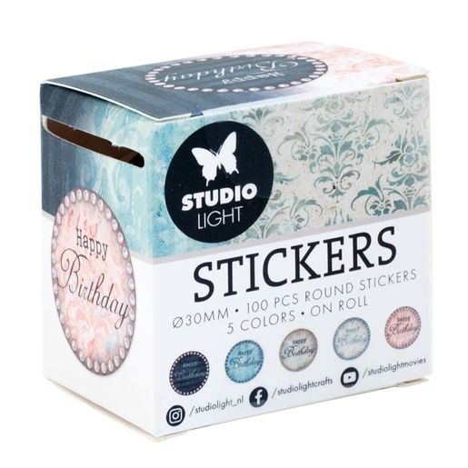 Samolepky Studio Light, 100 ks - Vintage narozeniny