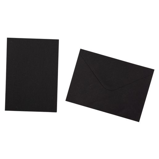 Přání a obálky Studio Light, A6, 10 ks - černé