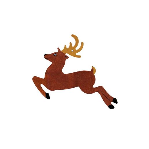 Dřevěný výřez k dekoraci Gomille, závěsný, 16x14 cm - Sob, skákající