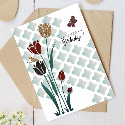 Šablony Aladine, 2 ks - Tulipán a kopretina