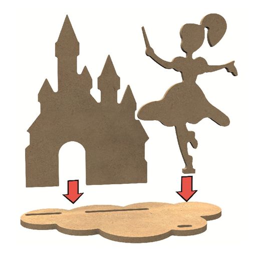 Kreativní dřevěná sada k dotvoření Gomille - Princezna