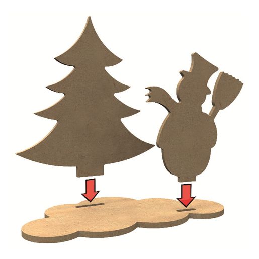 Kreativní dřevěná sada k dotvoření Gomille - Sněhulák