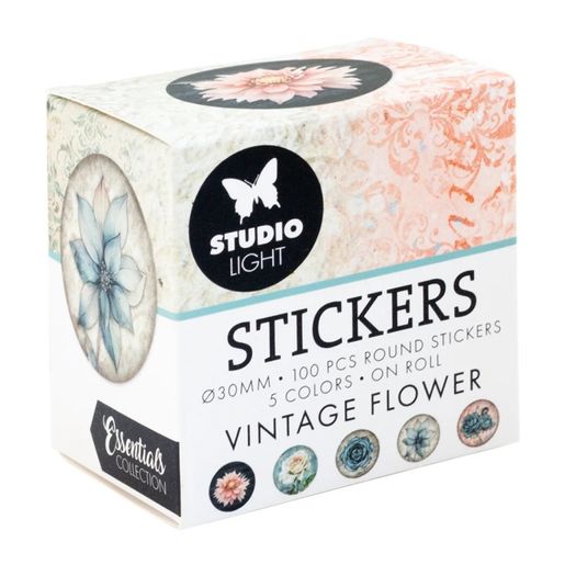 Samolepky Studio Light, 100 ks - Vintage květiny