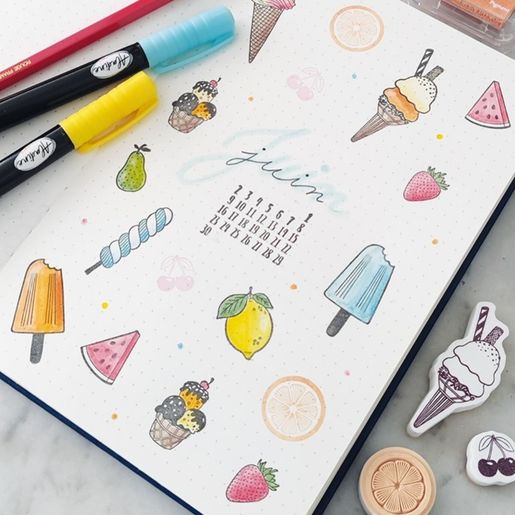 Razítka Aladine Creative Stamp, 29 ks - Prázdniny