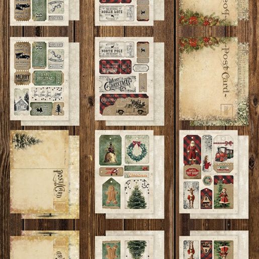 Mini kreativní blok Studio Light "Happy Holidays", A7, 24 l. - Santovy Vánoce