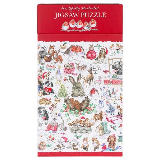 Puzzle Wrendale Designs "Country Set Christmas", 1000 dílků - Vánoční