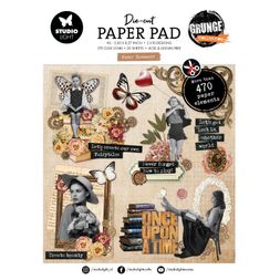 Blok s papírovými výseky Studio Light "Grunge", A5, 20 l. - Rozkvetlé retro